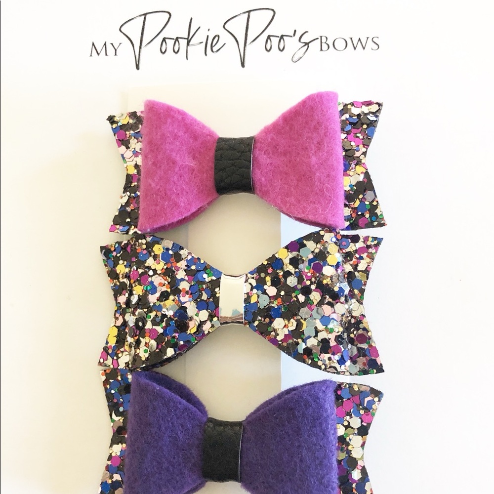 Glitter Hair Bows